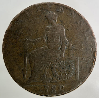 1789 Macclesfield Half-Penny Coin | Fine Collectable Grade