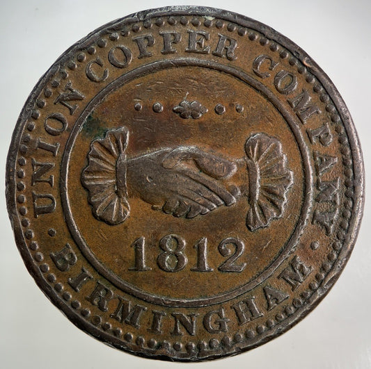 1812 Birmingham Copper Company One Penny Token Coin | Very High Grade