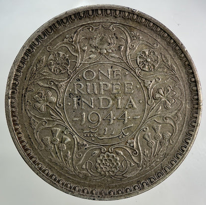 1944 India One Rupee Silver Coin | Fine Collectable Grade
