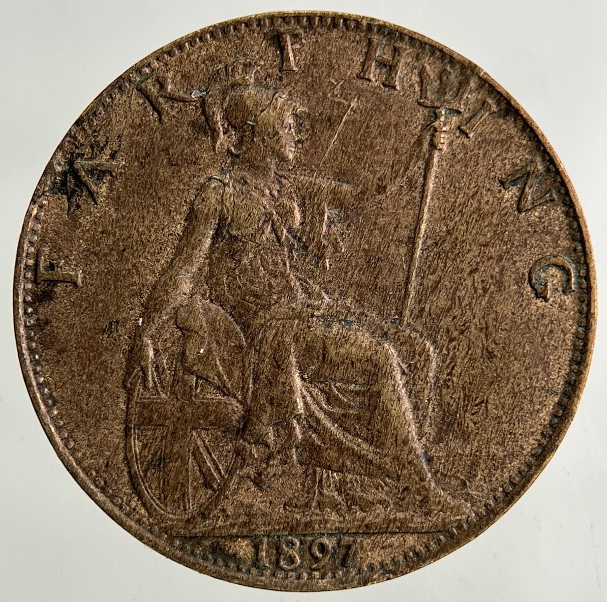 1897 Victoria Farthing Coin | Fine Collectable Grade