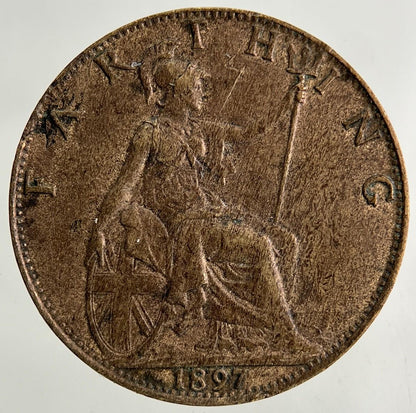 1897 Victoria Farthing Coin | Fine Collectable Grade