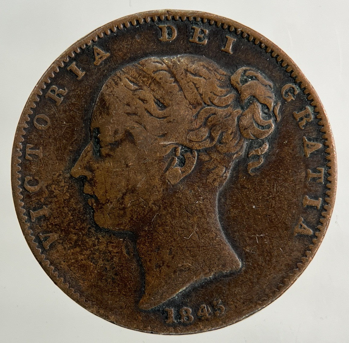 1845 Victoria Farthing Coin | Fine Collectable Grade