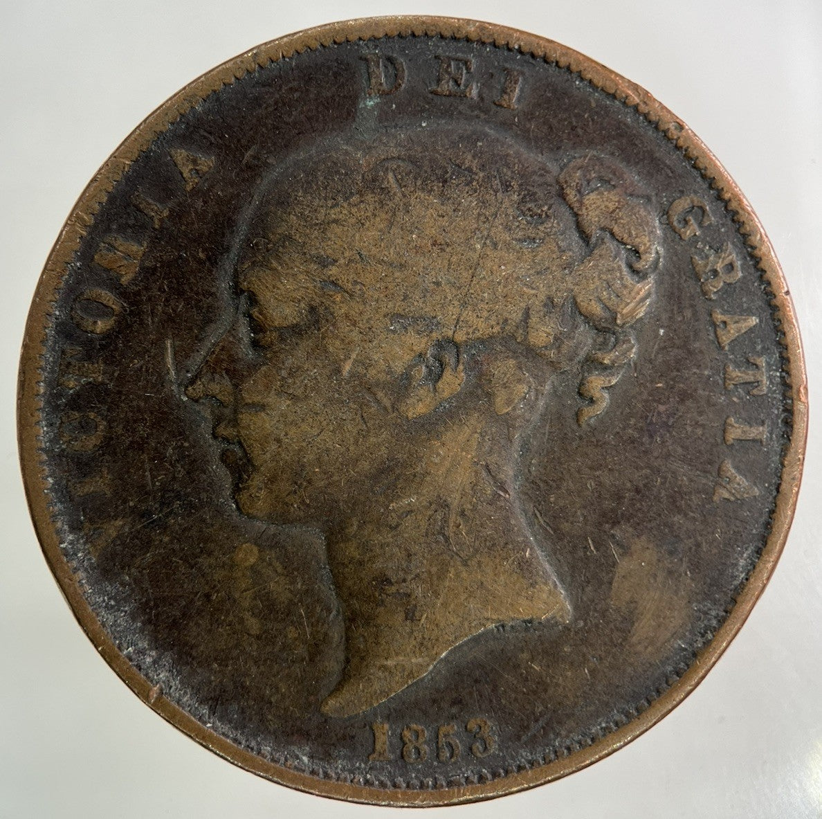 1853 Victoria One Penny Coin | Collectable Grade