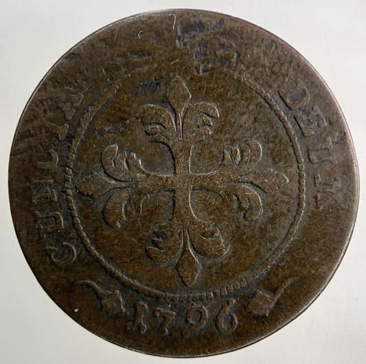 1796 Switzerland Swiss 1-2 Half Batzen Coin | Fine Collectable Grade