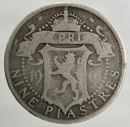 1901 Cyprus 9 Piastres Silver Coin | Collectable Grade