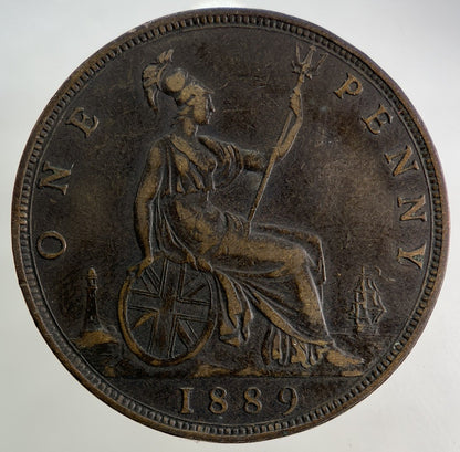 1889 Victoria One Penny Coin | Fine Collectable Grade
