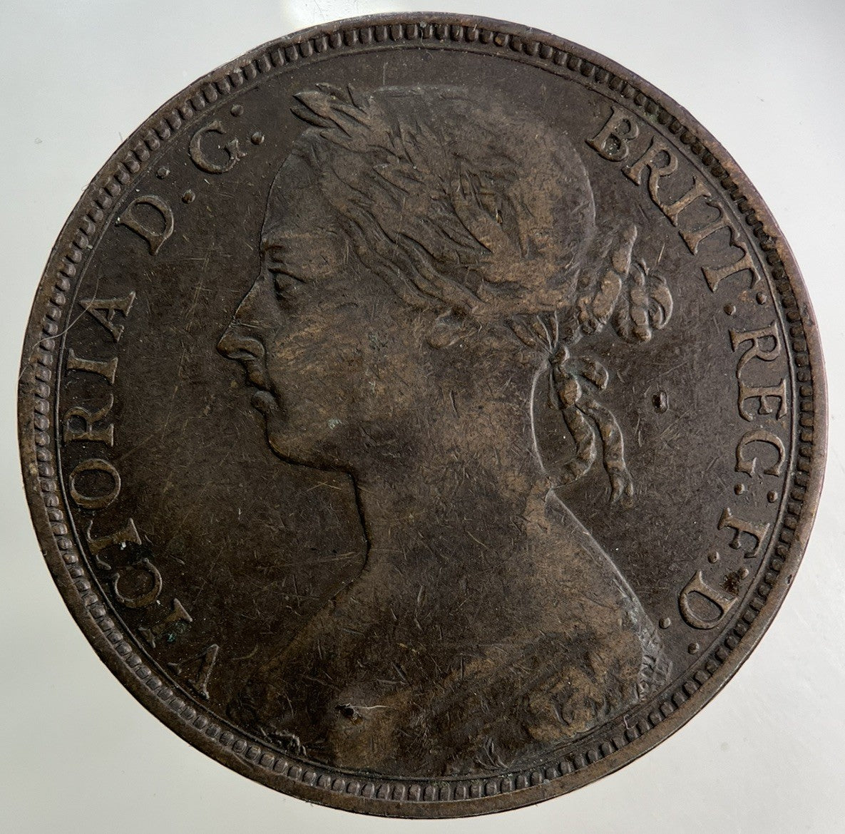 1892 Victoria One Penny Coin | Fine Collectable Grade