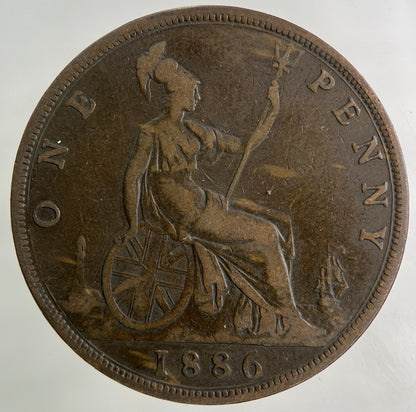 1886 Victoria One Penny Coin | Fine Collectable Grade