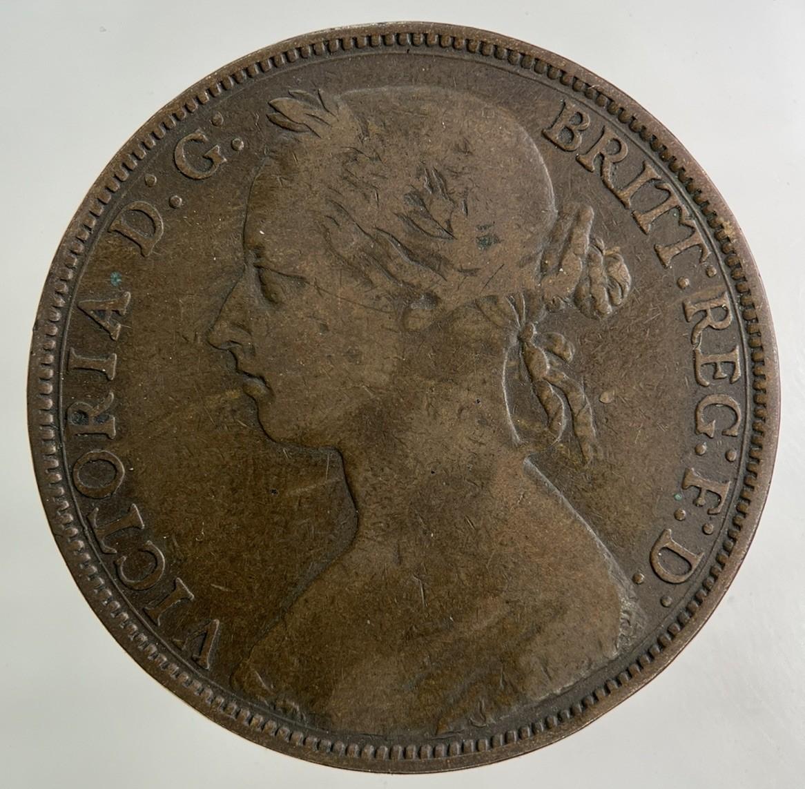 1886 Victoria One Penny Coin | Fine Collectable Grade