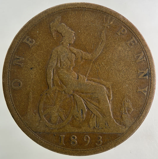 1893 Victoria One Penny Coin | Fine Collectable Grade
