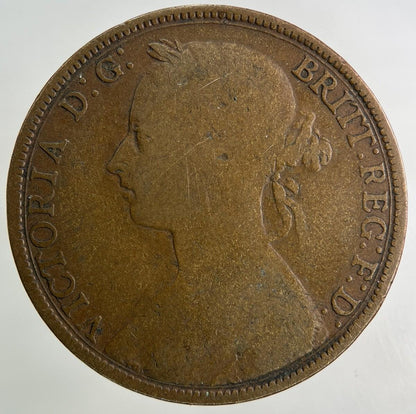 1893 Victoria One Penny Coin | Fine Collectable Grade