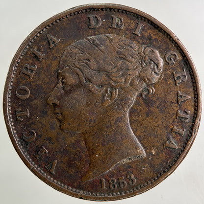 1853 Victoria Half-Penny Coin | Fine Collectable Grade