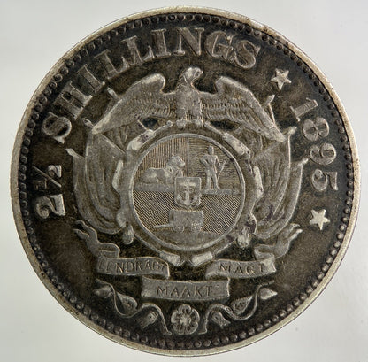 1895 South Africa Half-Crown Silver Coin | Fine Collectable Grade