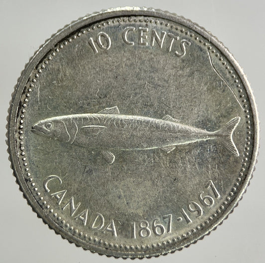 1967 Canada 10 Cents Silver Coin | Very High Grade