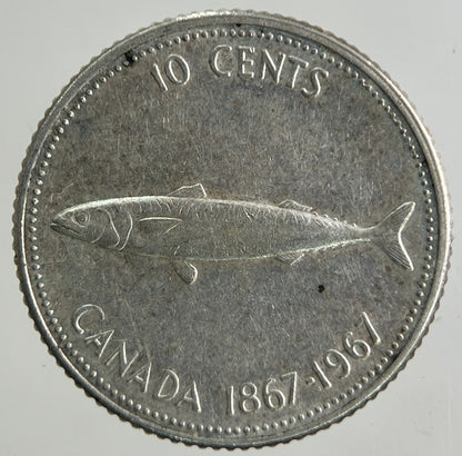 1967 Canada 10 Cents Silver Coin | Very High Grade