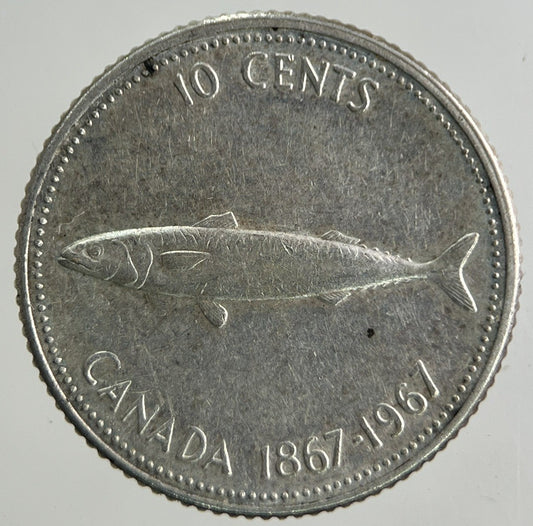 1967 Canada 10 Cents Silver Coin | Very High Grade