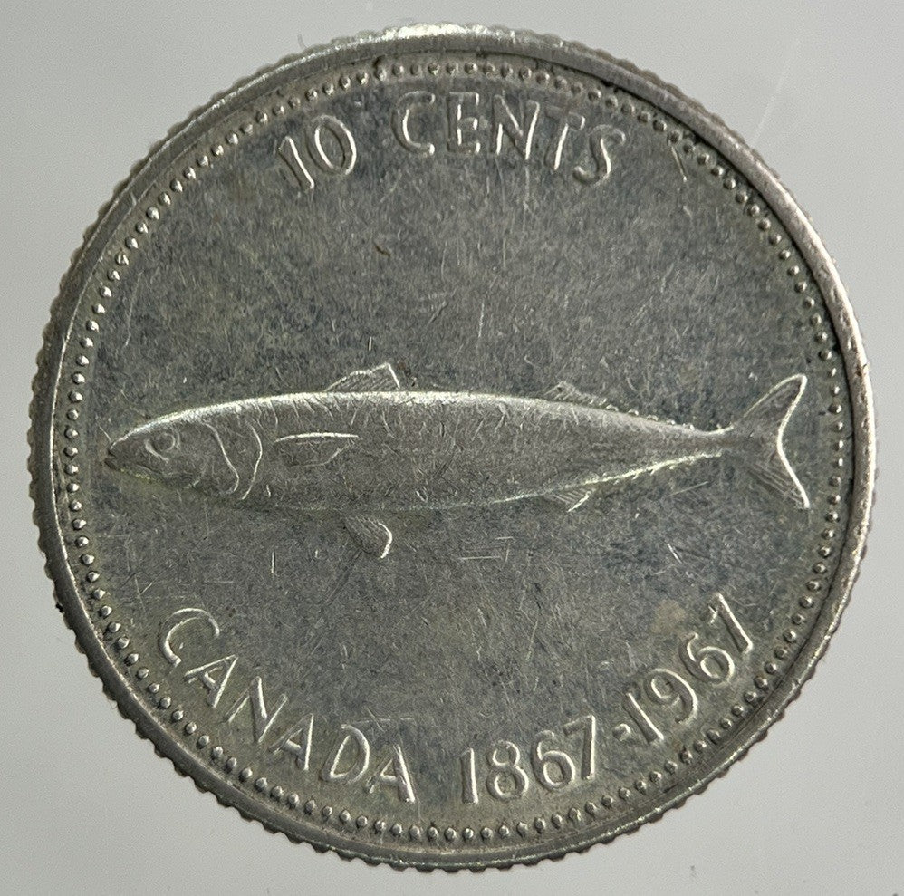 1967 Canada 10 Cents Silver Coin | Very High Grade