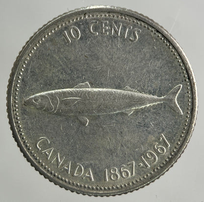 1967 Canada 10 Cents Silver Coin | Very High Grade