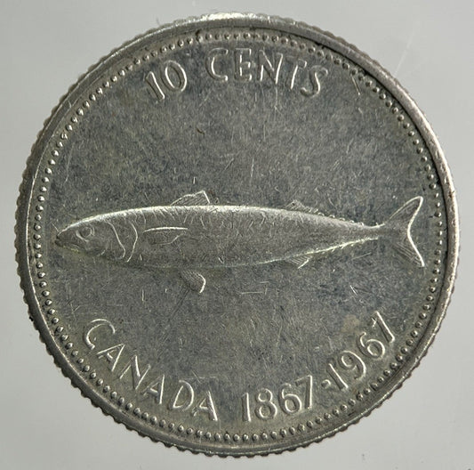 1967 Canada 10 Cents Silver Coin | Very High Grade