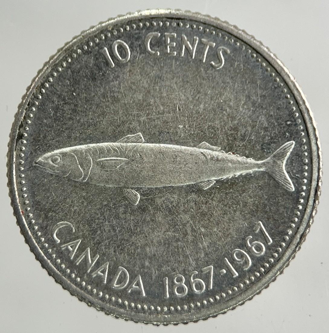 1967 Canada 10 Cents Silver Coin | Very High Grade