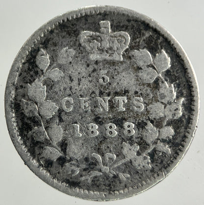 1888 Canada 5 Cents Silver Coin | Collectable Grade