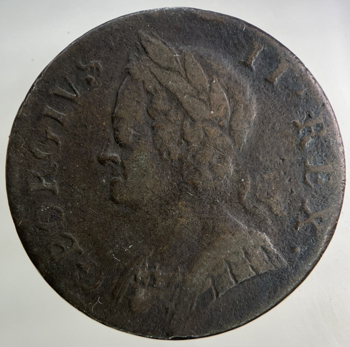 1753 George II 2nd Half-Penny Coin | Fine Collectable Grade