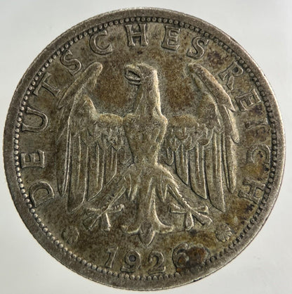 1926 Germany 2 Marks Silver Coin | Fine Collectable Grade