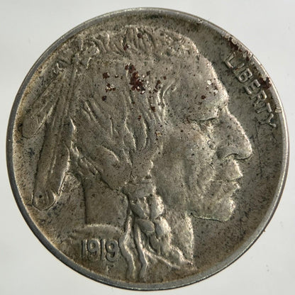 1919 US USA Buffalo Nickel 5 Cents Coin | Very High Grade