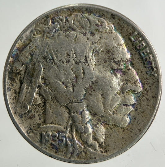 1935 US USA Buffalo Nickel 5 Cents Coin | Very High Grade