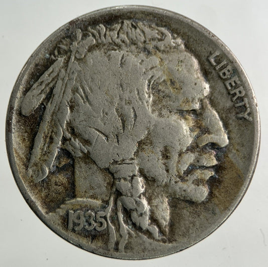1935 US USA Buffalo Nickel 5 Cents Coin | Fine Collectable Grade