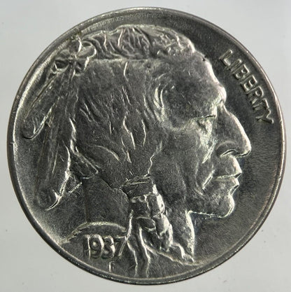 1937 US USA Buffalo Nickel 5 Cents Coin | UNC Uncirculated Grade