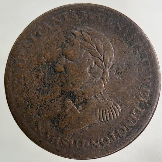 1812 Canada Wellington Salamanca Half-Penny Token Coin | Collectable Grade