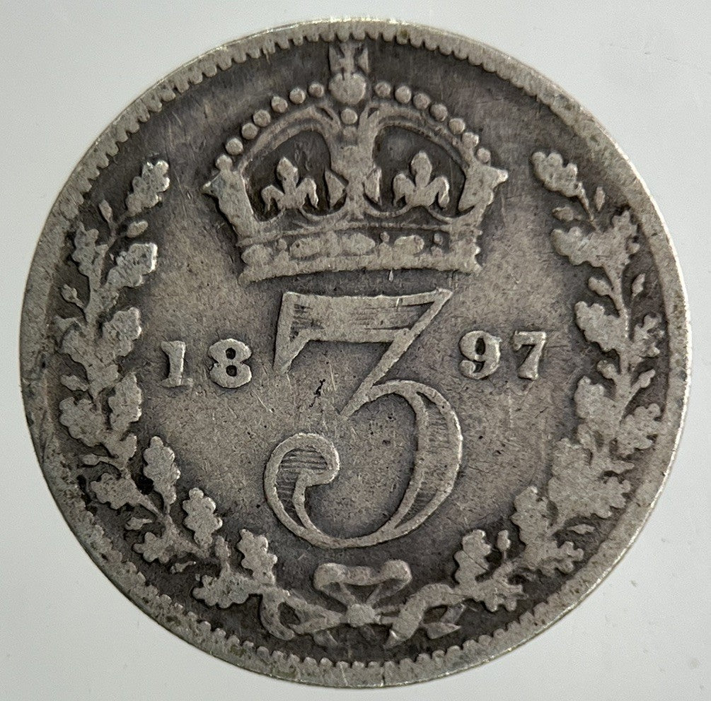 1897 Victoria Threepence Silver Coin | Collectable Grade