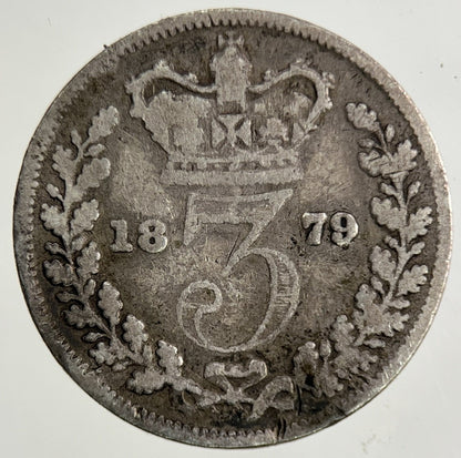 1879 Victoria Threepence Silver Coin | Collectable Grade
