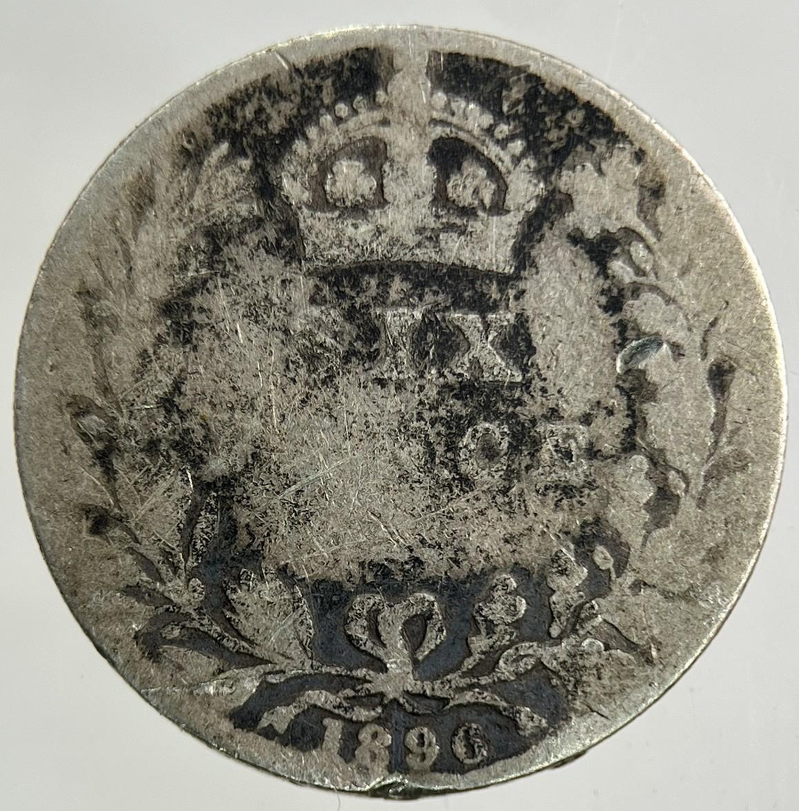 1896 Victoria Sixpence Silver Coin | Fair Grade