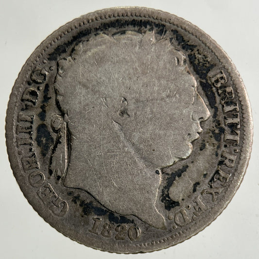 1820 George III 3rd Sixpence Silver Coin | Collectable Grade