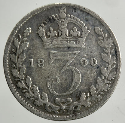 1900 Victoria Threepence Silver Coin | Collectable Grade