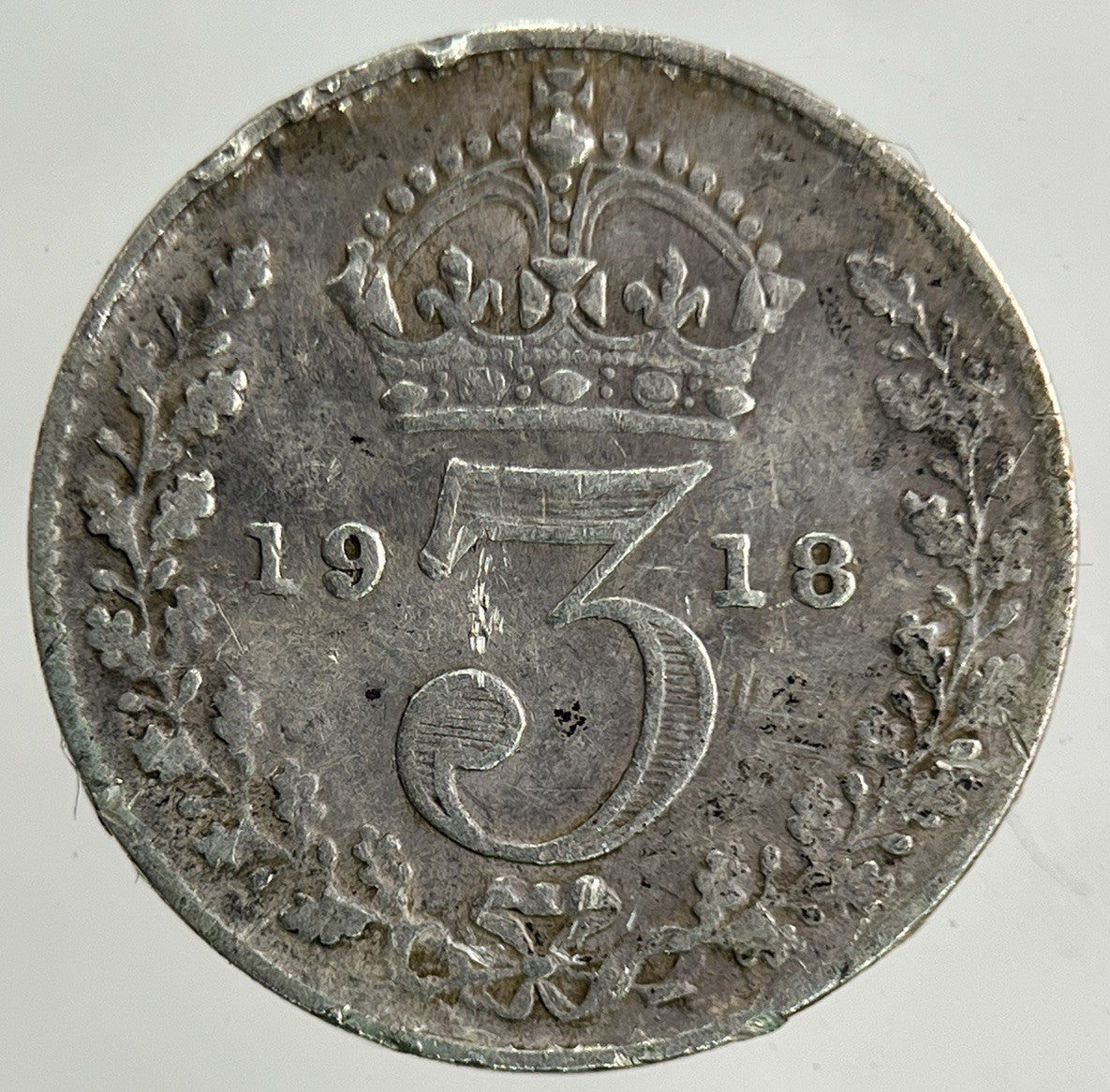 1918 George V Threepence Silver Coin | Fine Collectable Grade