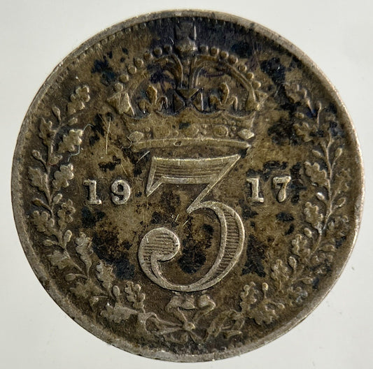 1917 George V Threepence Silver Coin | Fine Collectable Grade