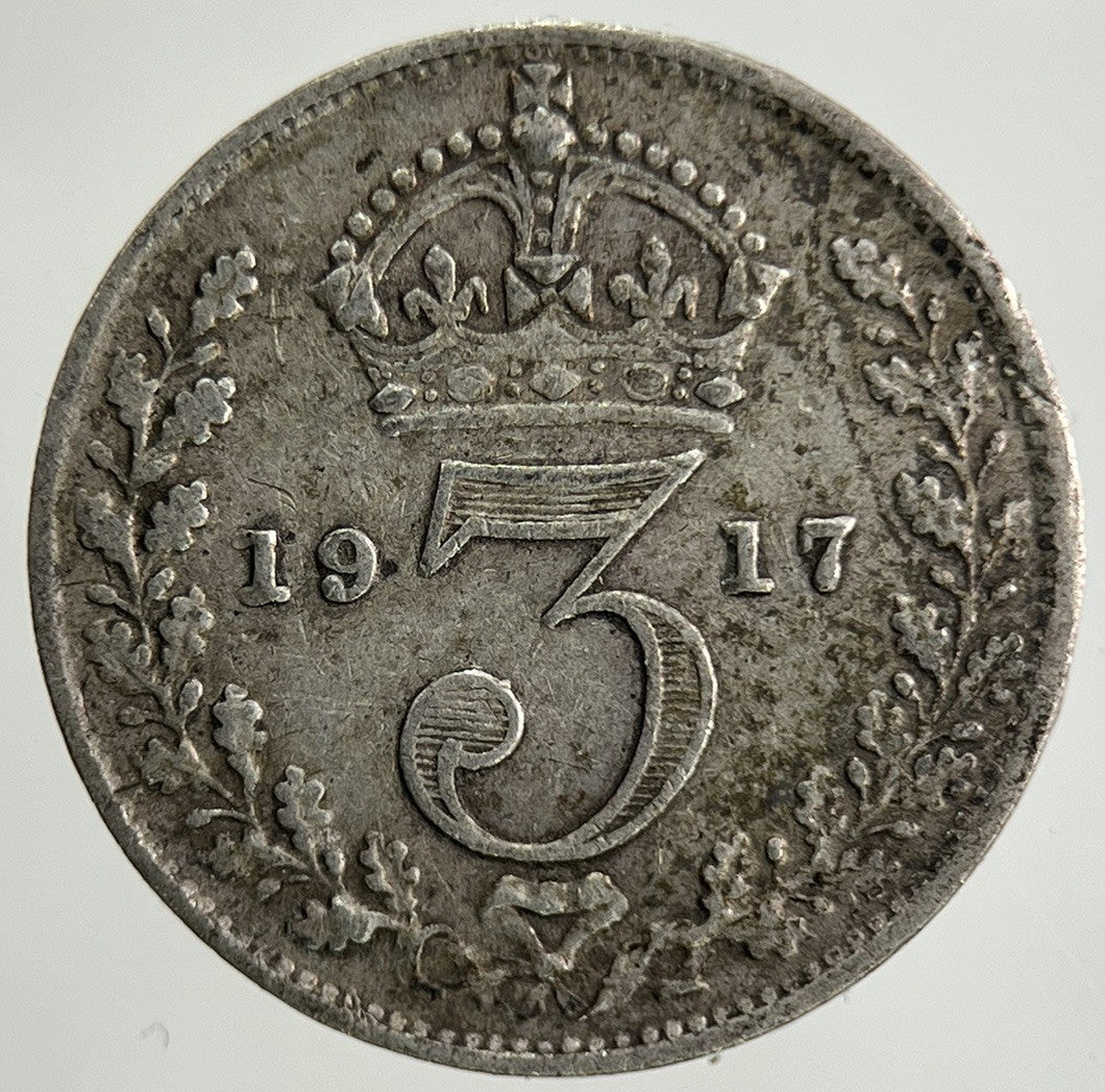 1917 George V Threepence Silver Coin | Fine Collectable Grade