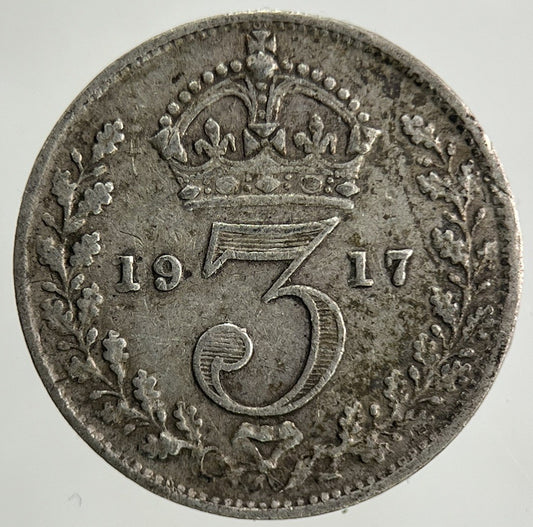 1917 George V Threepence Silver Coin | Fine Collectable Grade