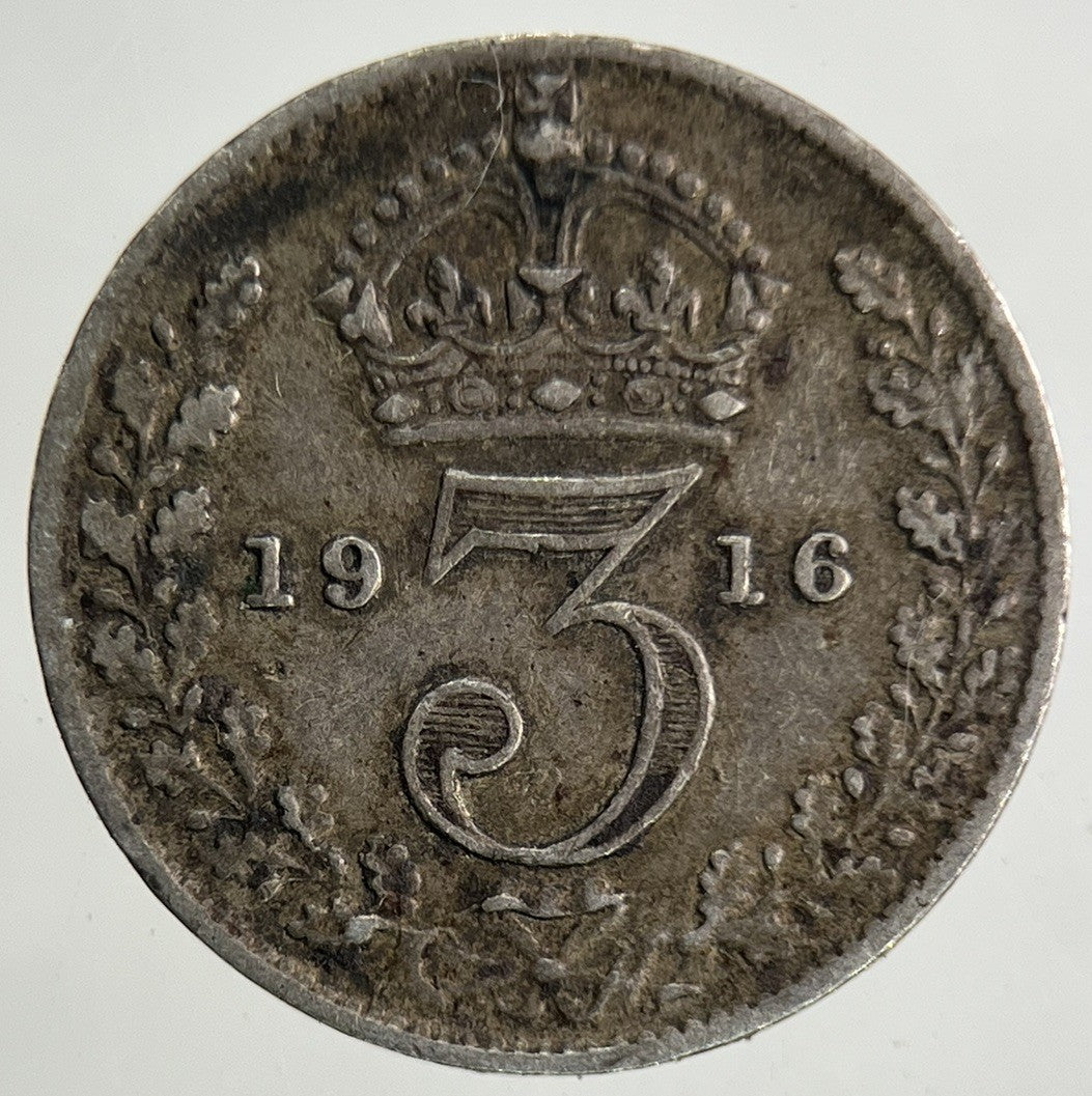 1916 George V Threepence Silver Coin | Fine Collectable Grade