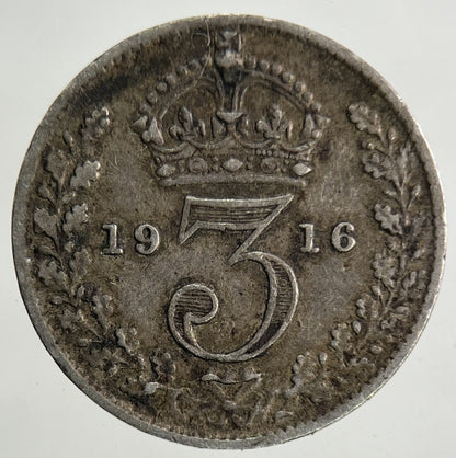 1916 George V Threepence Silver Coin | Fine Collectable Grade