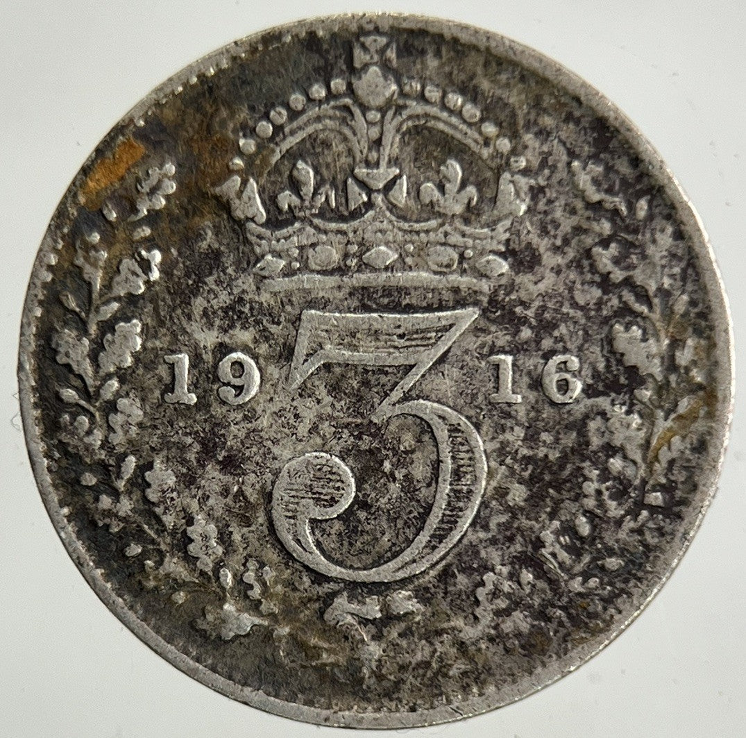 1916 George V Threepence Silver Coin | Fine Collectable Grade