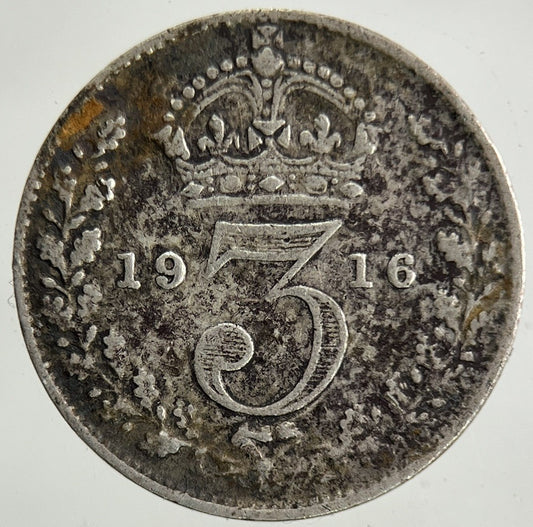 1916 George V Threepence Silver Coin | Fine Collectable Grade