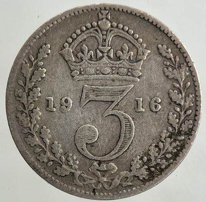 1916 George V Threepence Silver Coin | Fine Collectable Grade