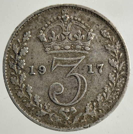 1917 George V Threepence Silver Coin | Fine Collectable Grade