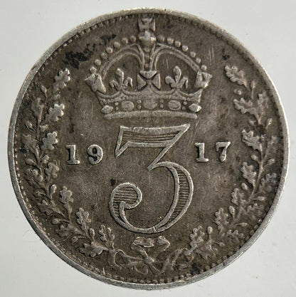 1917 George V Threepence Silver Coin | Fine Collectable Grade