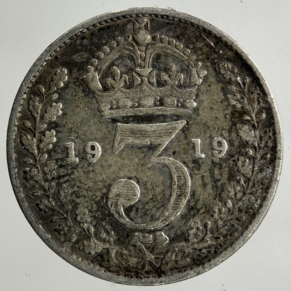 1919 George V Threepence Silver Coin | Fine Collectable Grade