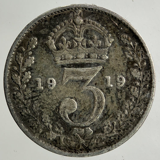 1919 George V Threepence Silver Coin | Fine Collectable Grade
